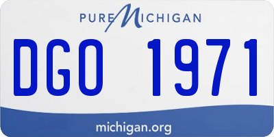 MI license plate DGO1971