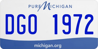 MI license plate DGO1972