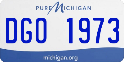 MI license plate DGO1973