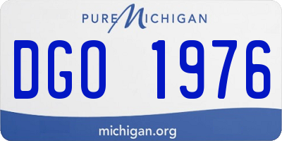 MI license plate DGO1976