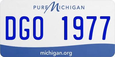 MI license plate DGO1977