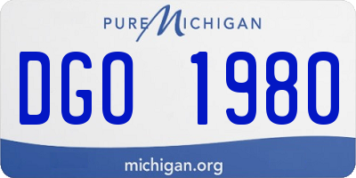 MI license plate DGO1980