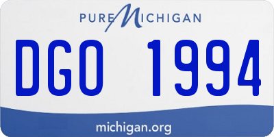 MI license plate DGO1994