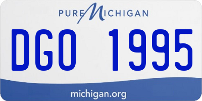 MI license plate DGO1995