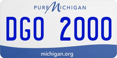 MI license plate DGO2000