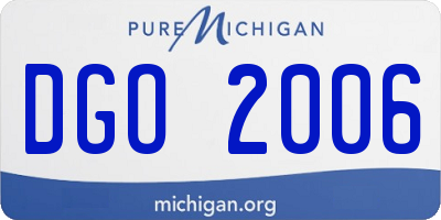 MI license plate DGO2006