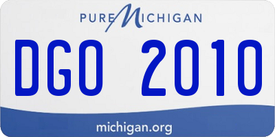 MI license plate DGO2010