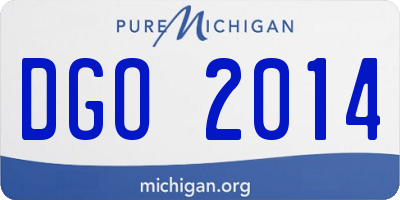 MI license plate DGO2014