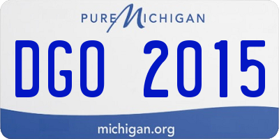 MI license plate DGO2015