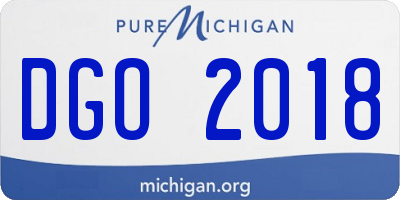 MI license plate DGO2018