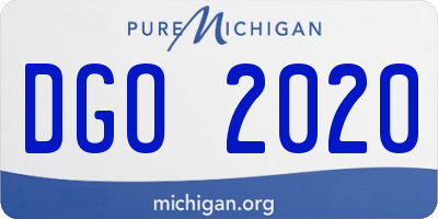 MI license plate DGO2020