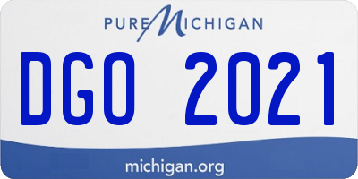 MI license plate DGO2021