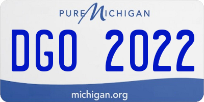 MI license plate DGO2022