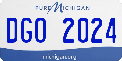 MI license plate DGO2024