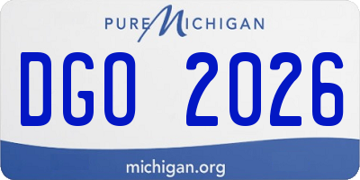 MI license plate DGO2026