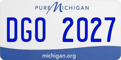 MI license plate DGO2027