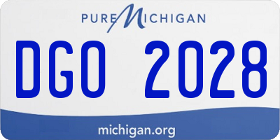 MI license plate DGO2028