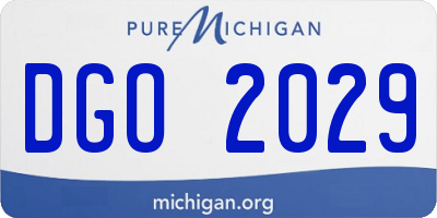 MI license plate DGO2029