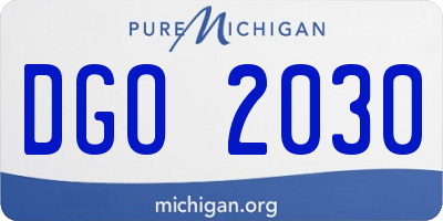 MI license plate DGO2030