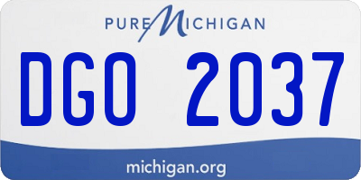 MI license plate DGO2037