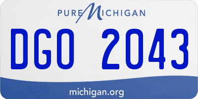 MI license plate DGO2043