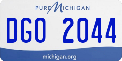 MI license plate DGO2044