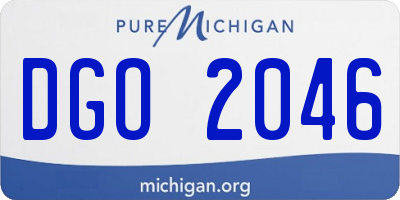MI license plate DGO2046