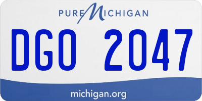 MI license plate DGO2047