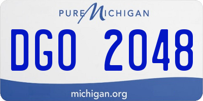 MI license plate DGO2048