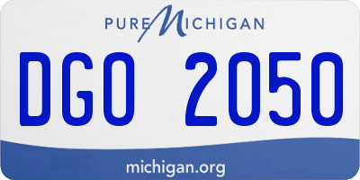 MI license plate DGO2050