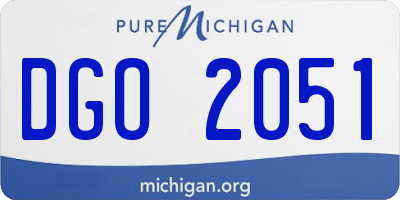 MI license plate DGO2051