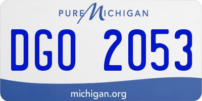 MI license plate DGO2053