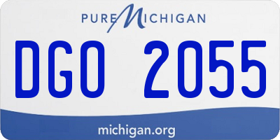 MI license plate DGO2055