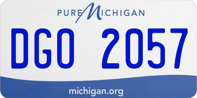 MI license plate DGO2057