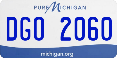 MI license plate DGO2060