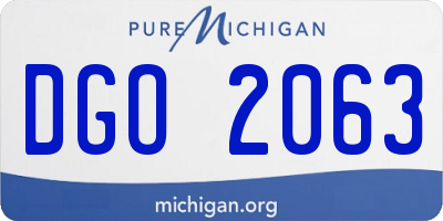 MI license plate DGO2063