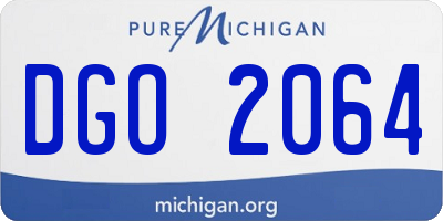 MI license plate DGO2064