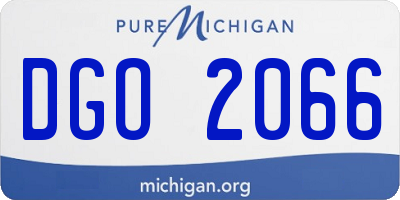 MI license plate DGO2066