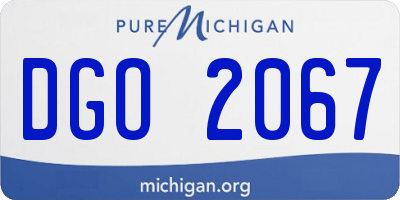 MI license plate DGO2067