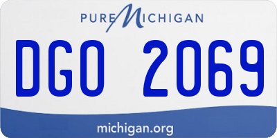 MI license plate DGO2069