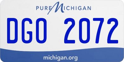 MI license plate DGO2072