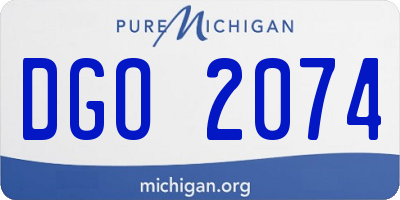 MI license plate DGO2074