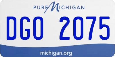 MI license plate DGO2075