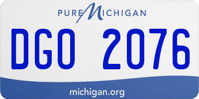 MI license plate DGO2076