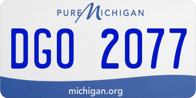 MI license plate DGO2077