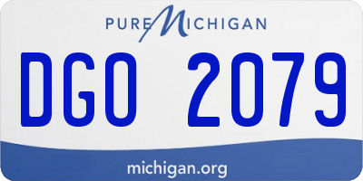 MI license plate DGO2079