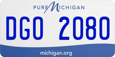 MI license plate DGO2080