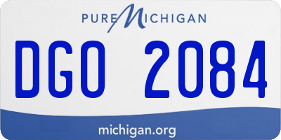 MI license plate DGO2084
