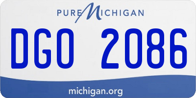 MI license plate DGO2086