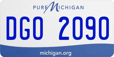 MI license plate DGO2090